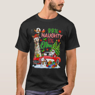 T-shirt Labrador Santa 99 Pour Cent Mauvais 1 Gentil Renne