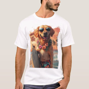 T-shirt Labrador Tropical - Conception de cavalier Wave