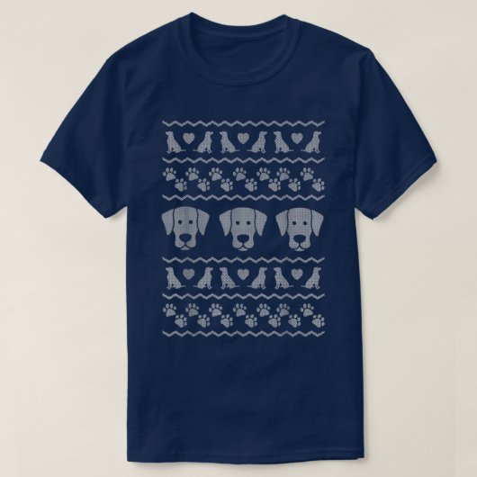 T-shirt labrador Ugly Christmas Sweaters (Design devant)