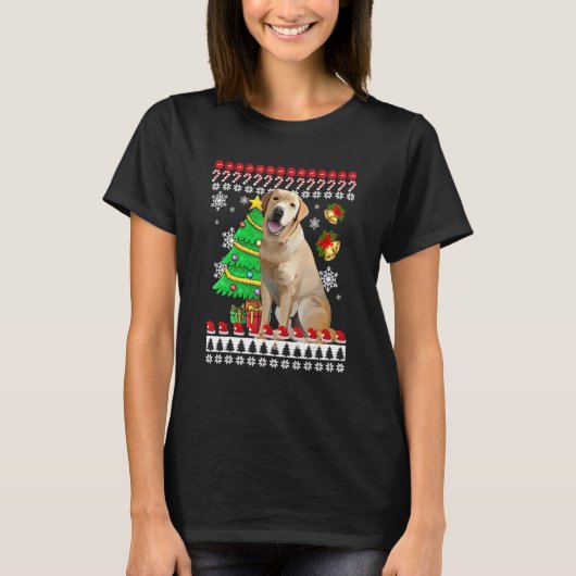 T-shirt Labrador Ugly Christmas Ugly Christmas Sweater Lad (Devant)