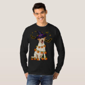 T-shirt Labrador Wizard Casquette Tree Lights Citrouille P (Devant entier)