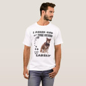 T-shirt Labsky Citation Maman, Sibérien Retriever Papa Pri (Devant entier)