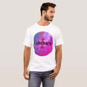 T-shirt Labyrint personnalisable texte coloré ronde mandal (Devant entier)