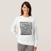 T-shirt Labyrinthe argenté (Devant entier)