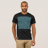 T-shirt Labyrinthe bleu et noir (Devant entier)