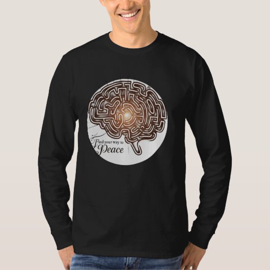 T-shirt Labyrinthe cérébral avec lumière - Votre chemin ve (Devant)
