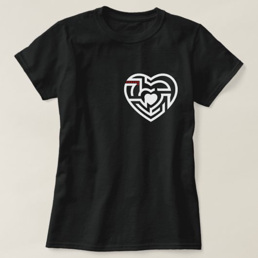 T-shirt labyrinthe d'amour (Design devant)