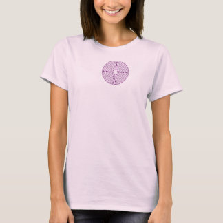 T-shirt Labyrinthe de Chartres de rose de tee - shirt de
