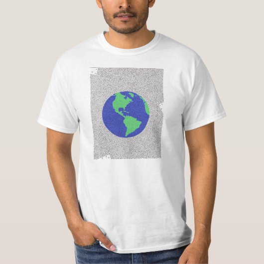 T-shirt Labyrinthe de la terre de planète (Devant)