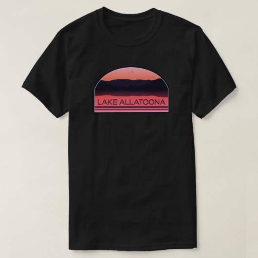 T-shirt Lac Allatoona Géorgie Sunrise rouge (Design devant)