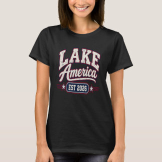 T-shirt Lac America Est 2026 Patriotique Vintage Vie au La