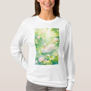 T-shirt Lac aux lotus et aux cygnes