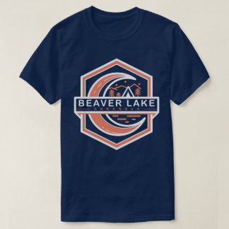 T-shirt lac beaver arkansas lune brune hexa