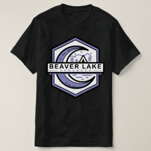 T-shirt lac beaver arkansas lune brune hexa