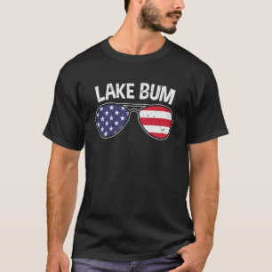 T-shirt Lac Bum Lake Life Bateau Pêche Camping Camping Cam
