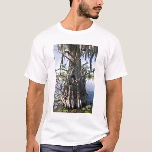 T-shirt Lac Caddo, affût de chasse (Devant)
