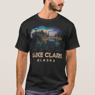 T-shirt Lac Clark Alaska Ours Silhouette Faune
