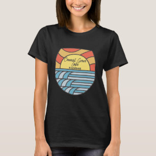 T-shirt Lac Council Grove Kansas KS Coucher de soleil Leve