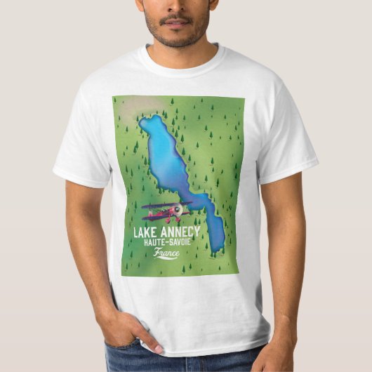 T-shirt Lac d'Annecy, Haute-Savoie, france (Devant)