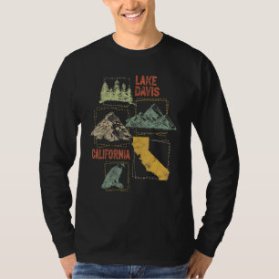 T-shirt Lac Davis Montagnes Vintages Randonnée California 