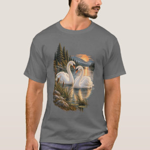 T-shirt Lac de montagne au coucher du soleil sauvage de Sw