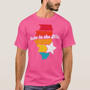 T-shirt Lac des Hills Illinois Vintage Souv en détresse