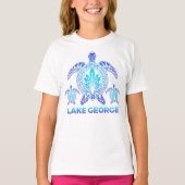 T-shirt Lac George New York NY Ocean Blue Turtle Souvenir (Devant)