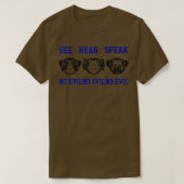 T-shirt Lac Hear Speak No Evil 3 Monkeys (Design devant)