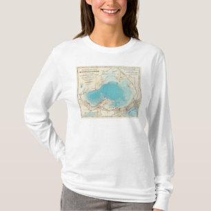 T-shirt Lac hydrographique Mendota de carte