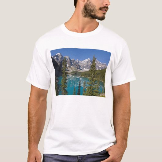 T-shirt Lac Moraine, Rocheuses canadiennes, Alberta, Canad (Devant)