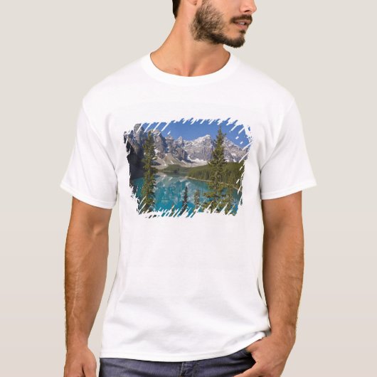 T-shirt Lac Moraine, Rocheuses canadiennes, Alberta, Canad (Devant)