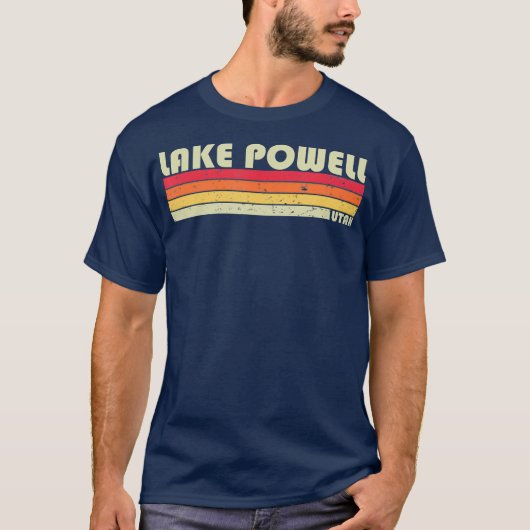 T-shirt LAC POWELL UTAH Funny Pêche Camping Été (Devant)