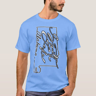 T-shirt Lac Smith Alabama Plan d'État Surdimensionné