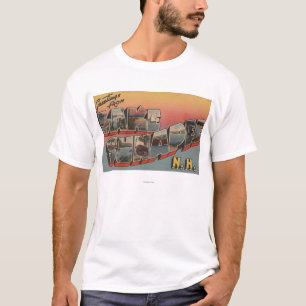 T-shirt Lac Sunapee, New Hampshire - grande lettre