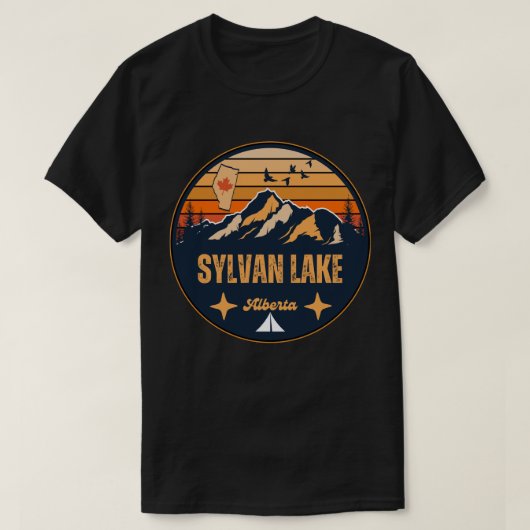 T-shirt Lac Sylvan, Alberta (Design devant)
