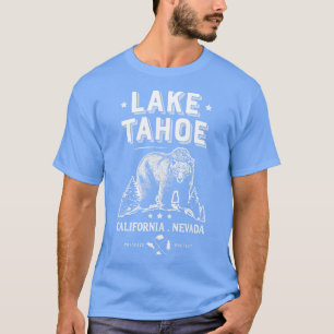T-shirt Lac Tahoe Californie Nevada Ours Vintage Hommes Fe