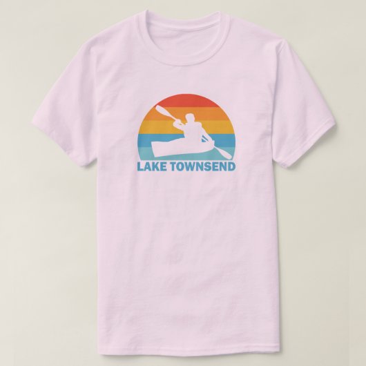 T-shirt Lac Townsend Caroline du Nord Kayak (Design devant)