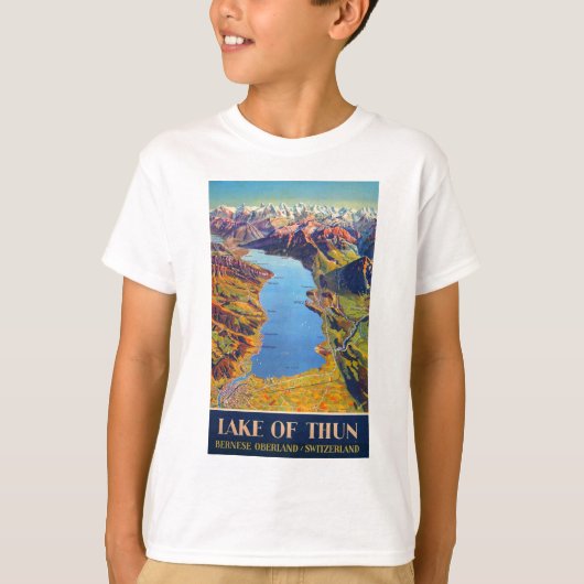 T-shirt Lac vintage de Thun Suisse Voyage (Devant)