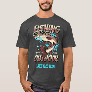 T-shirt Lac Waco, Teas Top 100 Bass Fishing Lakes Premium