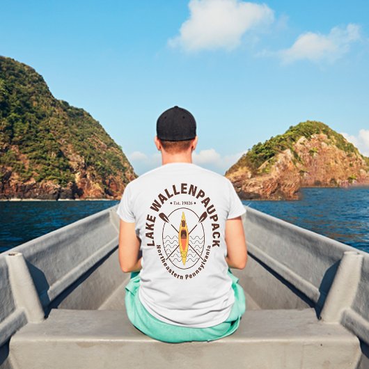 T-shirt Lac Wallenpaupack Pennsylvanie Kayaking Fishing