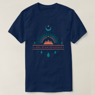 T-shirt LAC WINNIPESAUKEE boho arc-en-ciel