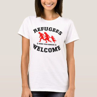 T-shirt L'accueil de réfugiés amènent vos familles