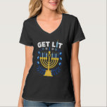 T-shirt lâche menorah laide hanoukka chanukkah chri<br><div class="desc">voyons illuminé menorah laid hanoukka chanukkah noël</div>