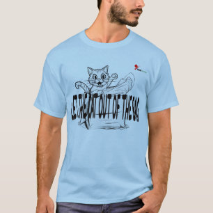 T-Shirt "Lâcher le Chat du Sac" Idiome Drôle