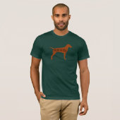 T-shirt LÂCHEZ LE VIZSLA (la forêt) (Devant entier)