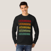 T-shirt Lackawanna County Pennsylvania Rainbow Text Design (Devant entier)
