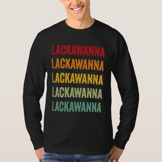 T-shirt Lackawanna County Pennsylvania Rainbow Text Design (Devant)