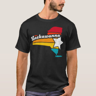 T-shirt Lackawanna New York Vintage Souvenir déshabillé 2