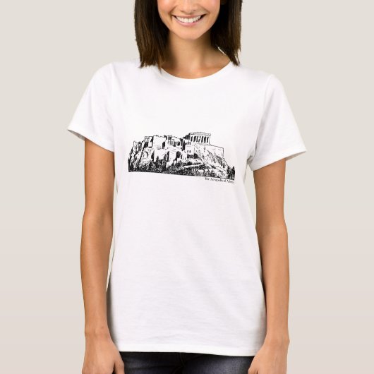 T-shirt L'Acropole d'Athènes, Grèce (Devant)