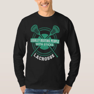 T-shirt Lacrosse Battant Légitimement Les Gens Avec Des Bâ